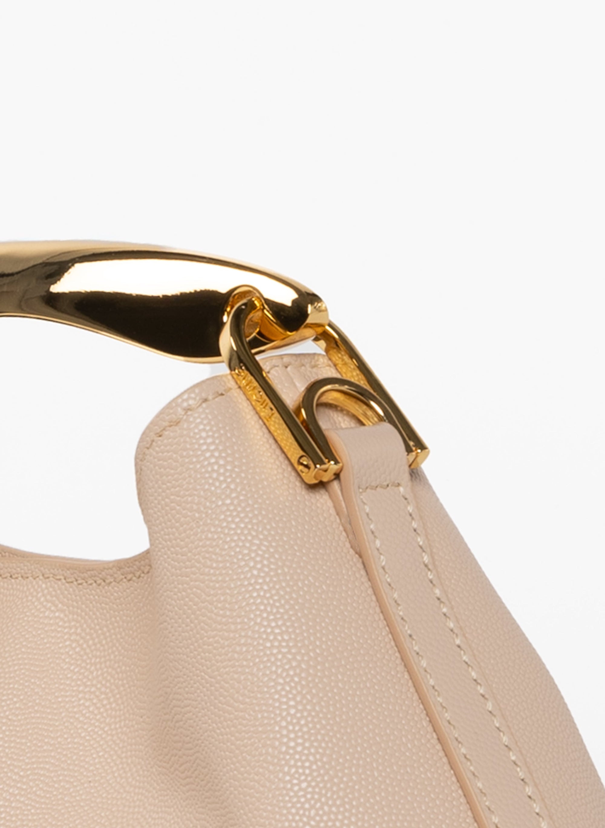 Elleme Mini Boomerang Caviar Leather Nude