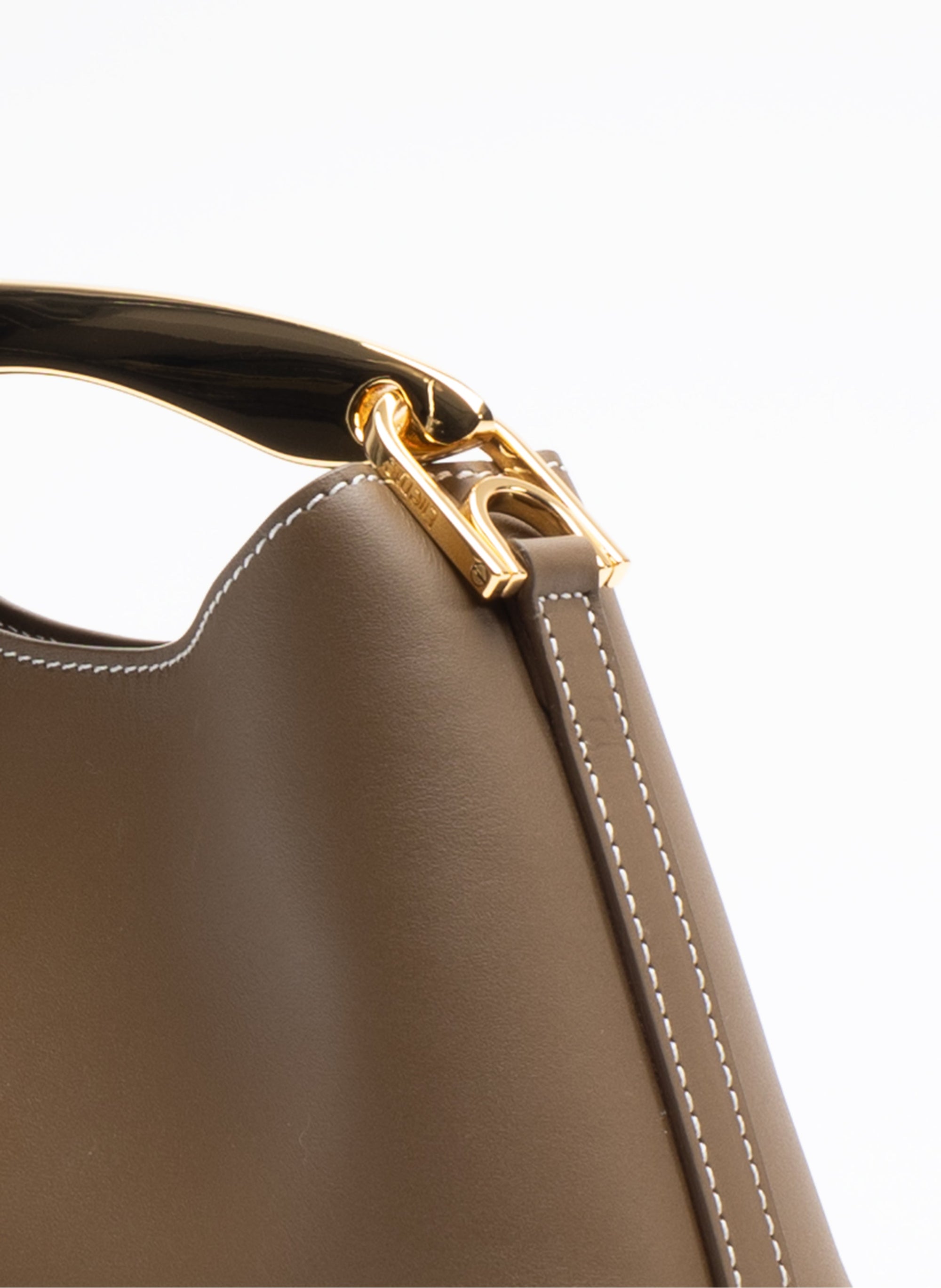 Elleme Mini Boomerang Leather Rock/White Stitches
