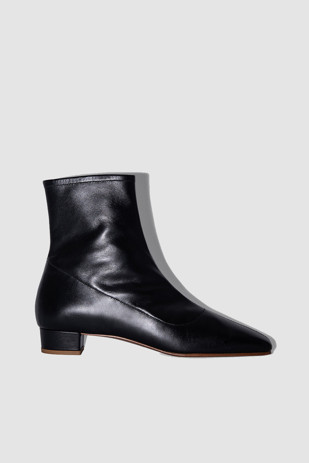 BY FAR Este Black Leather Ankle Boot