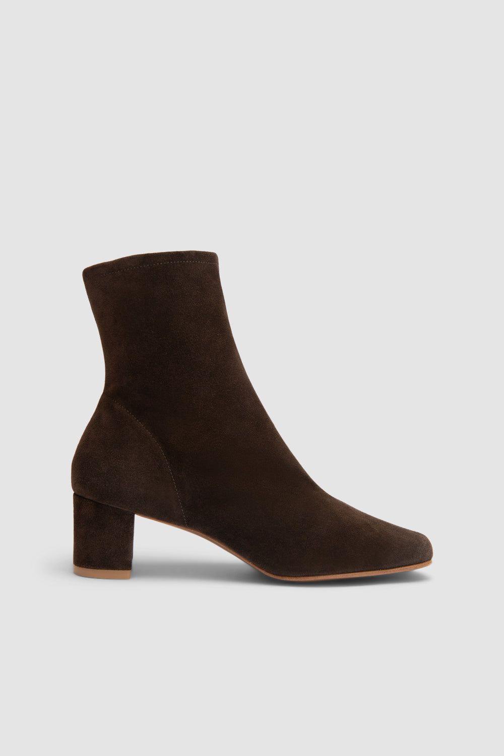 BY FAR Sofia Ristretto Suede Leather Ankle Boot