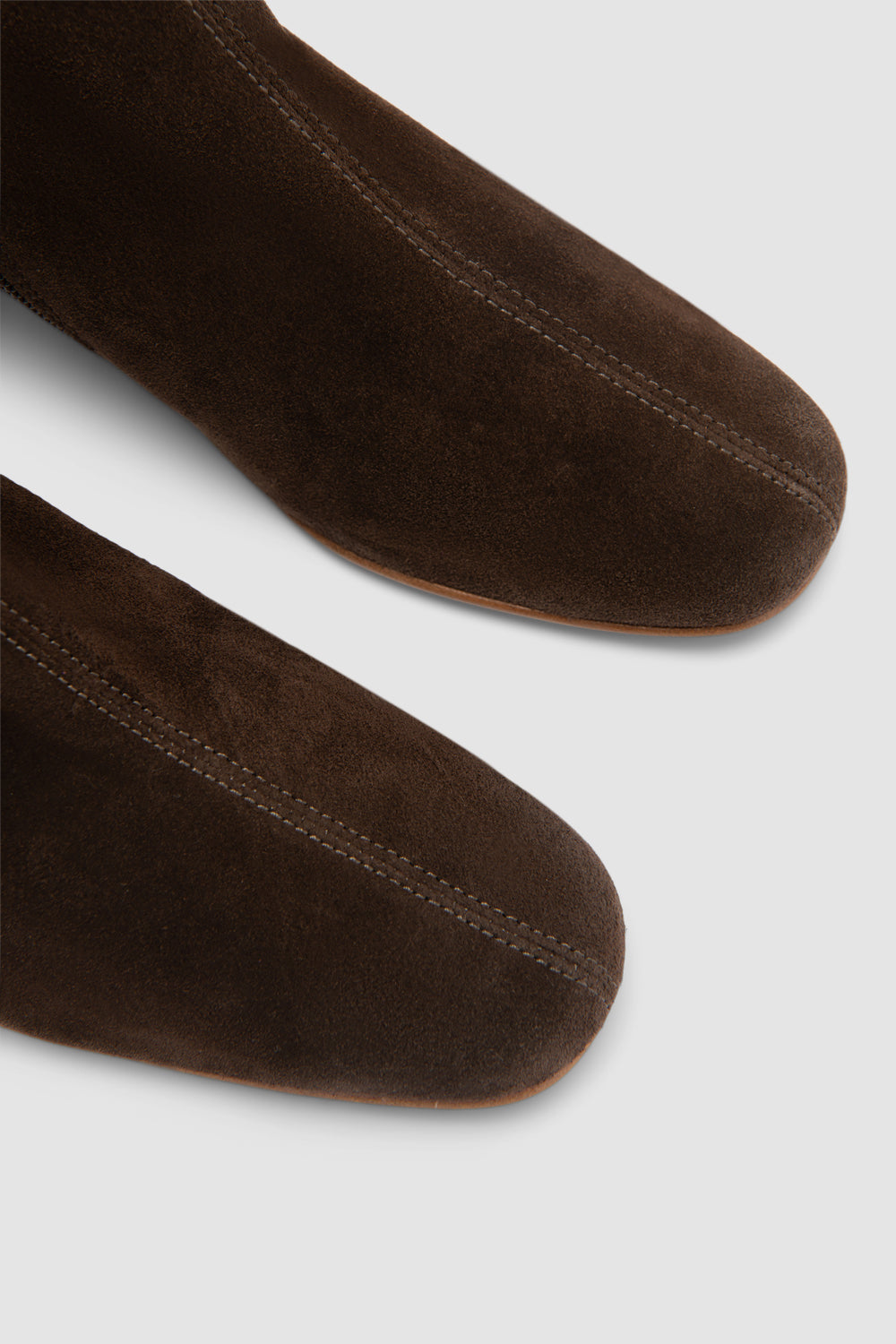 BY FAR Sofia Ristretto Suede Leather Ankle Boot