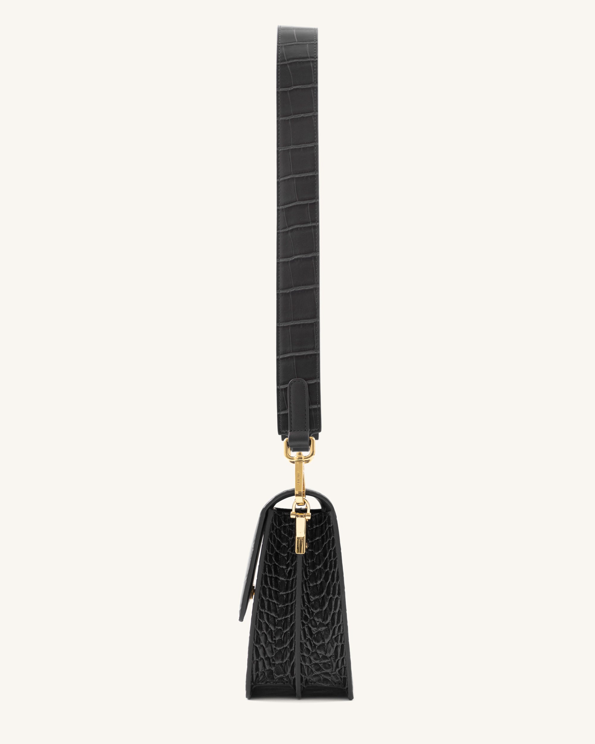 JW PEI Mini Flap Crossbody - Black Croc