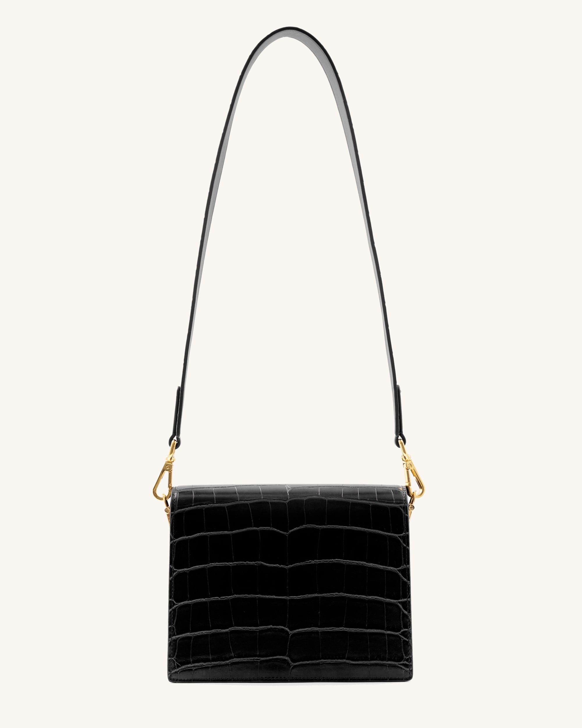 JW PEI Mini Flap Crossbody - Black Croc