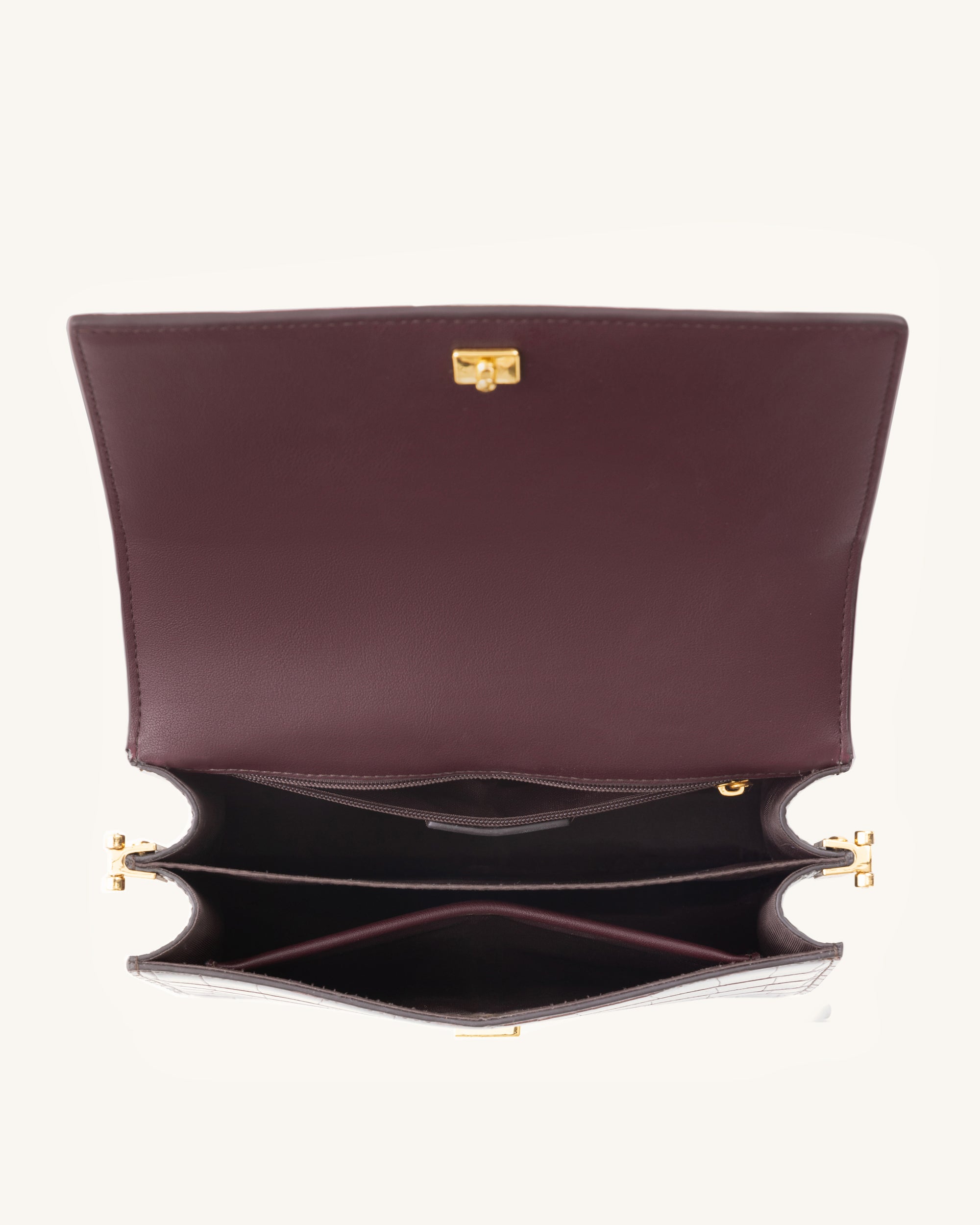 JW PEI Mini Flap Crossbody - Brown Croc