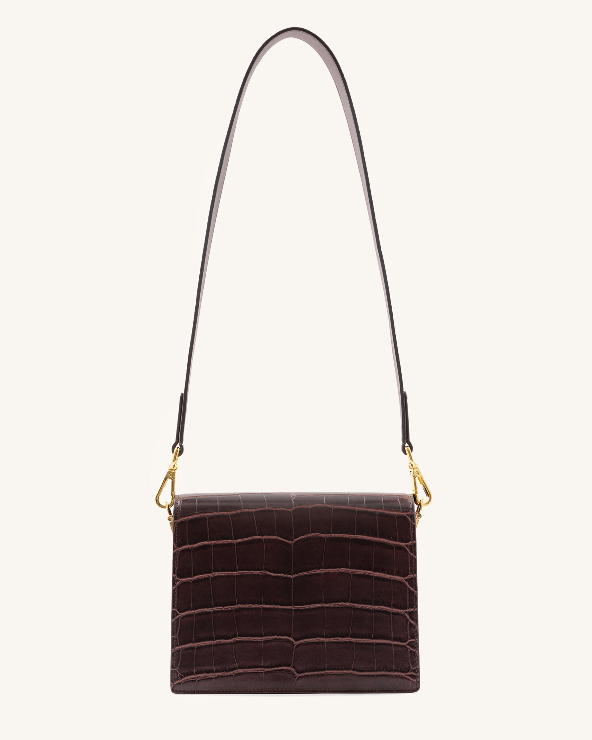 JW PEI Mini Flap Crossbody - Brown Croc