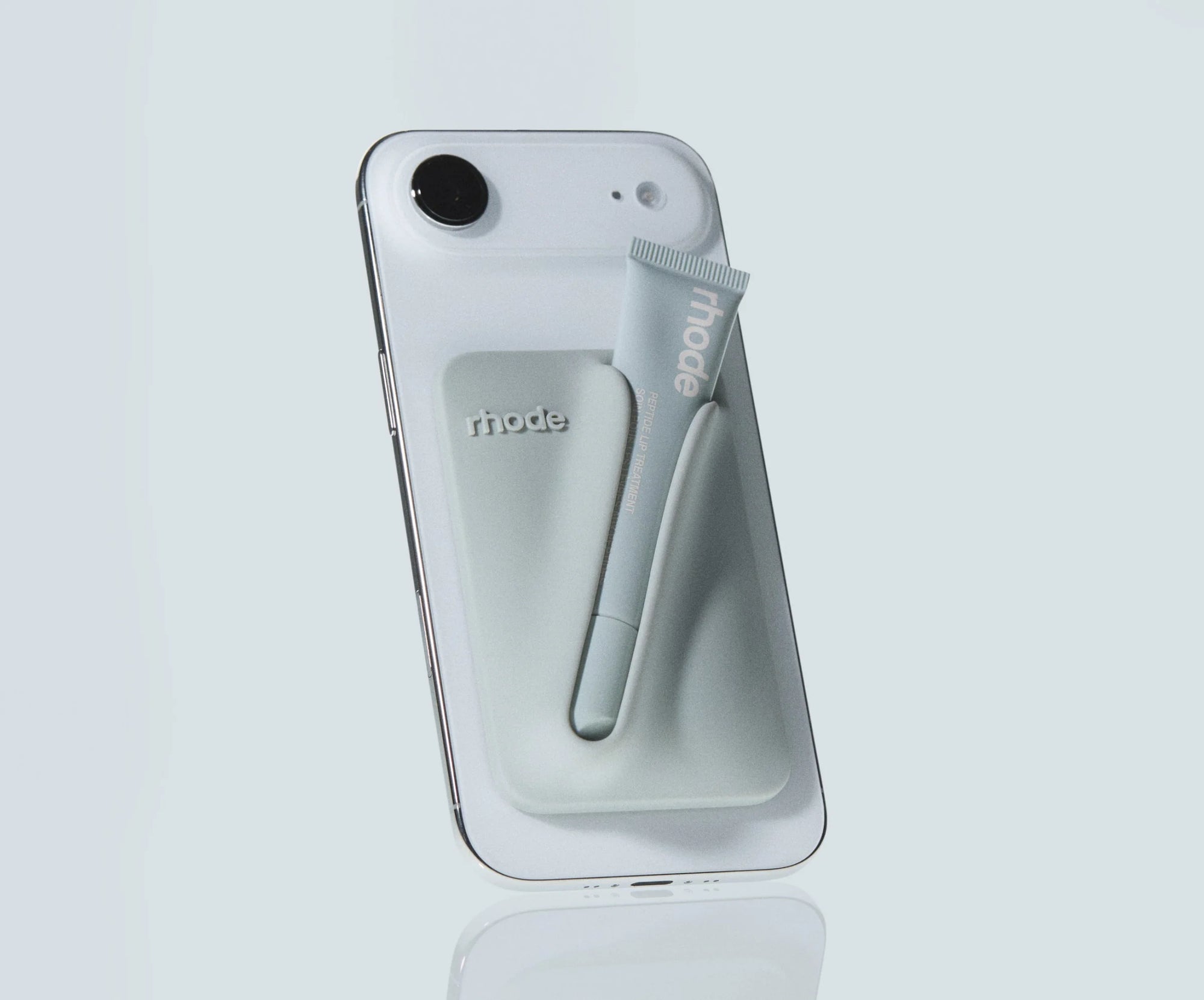 rhode snap-on lip case - grey